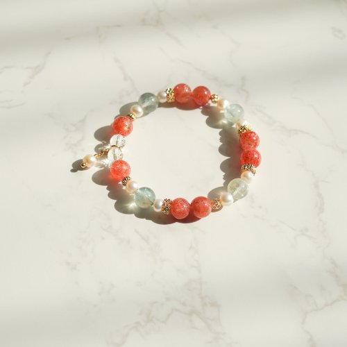 阿魯沙淡水珠14KGF手鏈