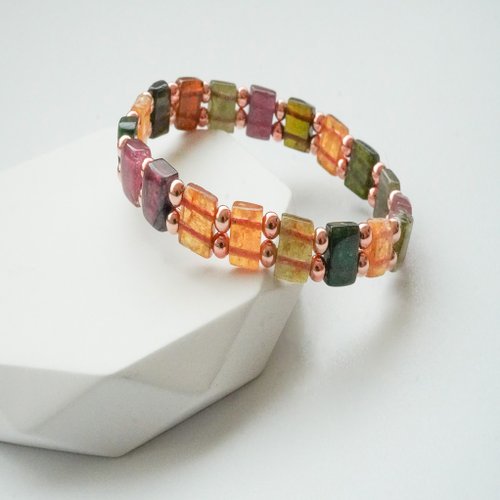 天然碧璽手排14GF手排手鏈