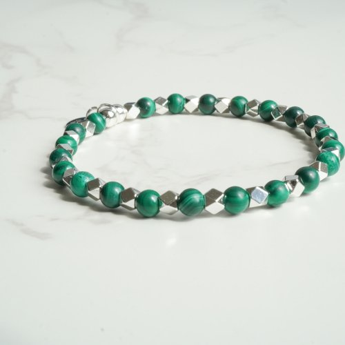 天然孔雀石14kGF手鏈