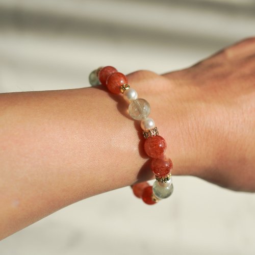 阿魯沙淡水珠14KGF手鏈