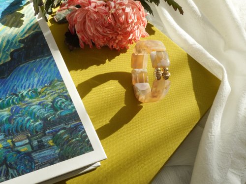 櫻花瑪瑙14KGF手排手鏈