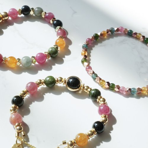 天然碧璽14GF伸縮手鏈