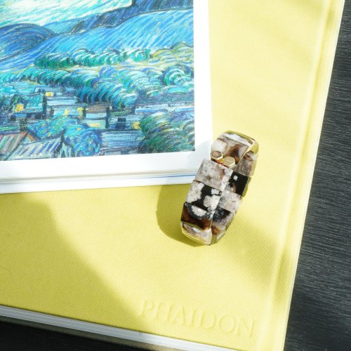 天然黑櫻花瑪瑙手排手鏈