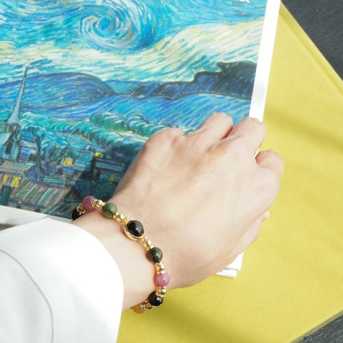 天然碧璽14GF伸縮手鏈